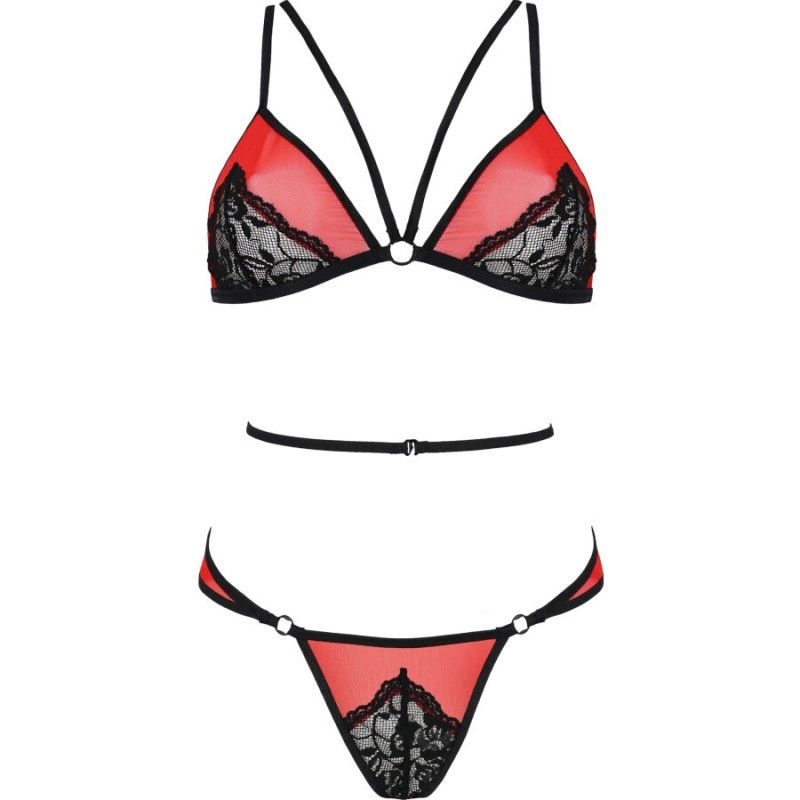 PASSION - PEONIA SET EROTIC LINE RED S/M PASSION WOMAN SETS - 3