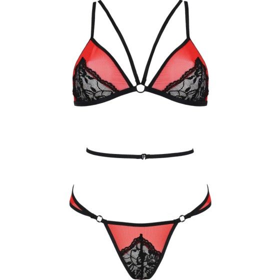 PASSION - PEONIA SET EROTIC LINE RED L/XL PASSION WOMAN SETS - 3
