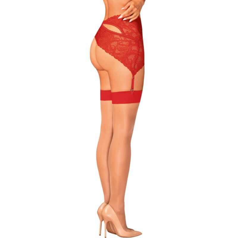 OBSESSIVE - S814 STOCKINGS RED L/XL OBSESSIVE GARTER & STOCKINGS - 2