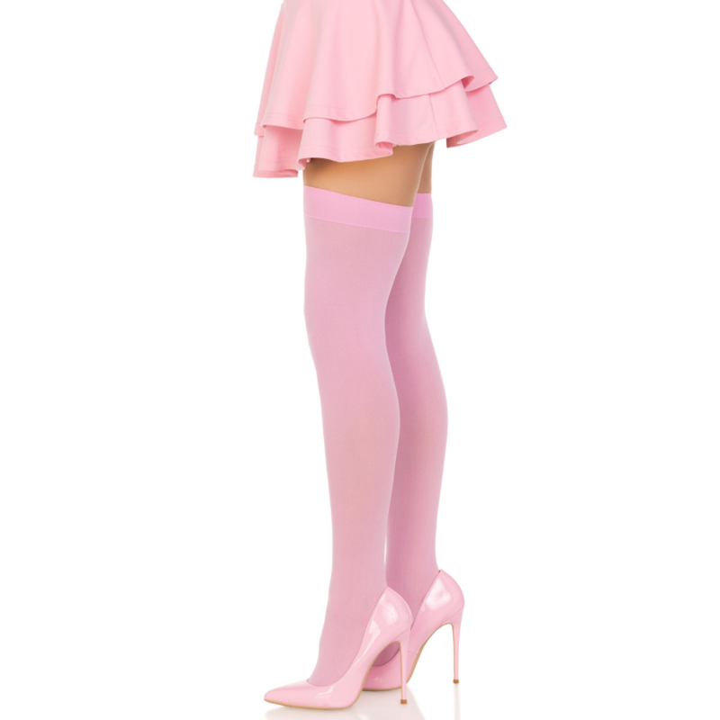 LEG AVENUE - NYLON THIGH HIGHS PINK LEG AVENUE HOSIERY - 3