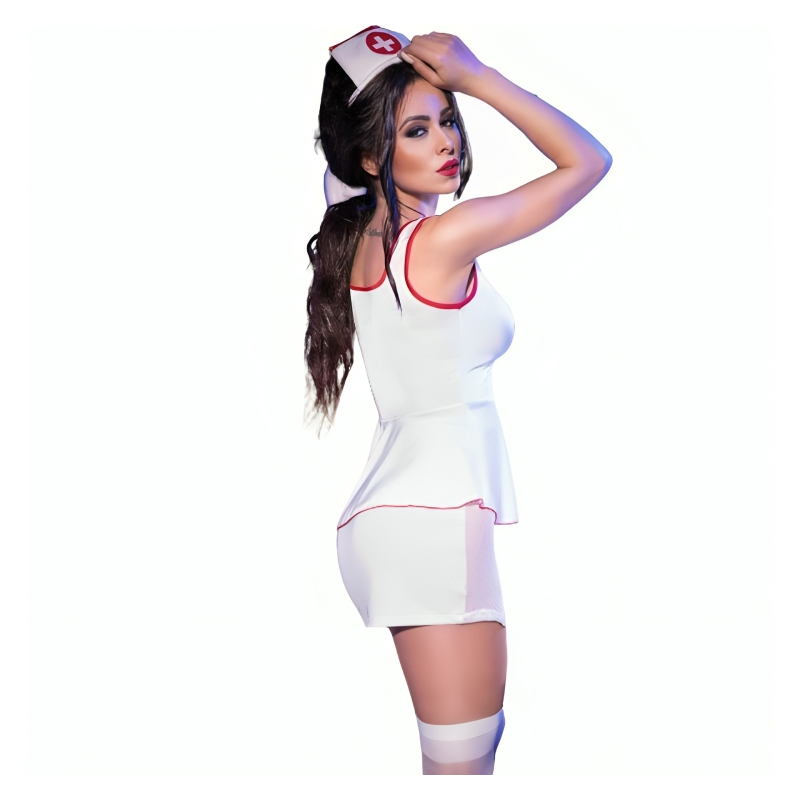 CHILIROSE - CR 4160 COSTUME NURSE TOP & SKIRT S/M CHILIROSE COSTUMES - 2