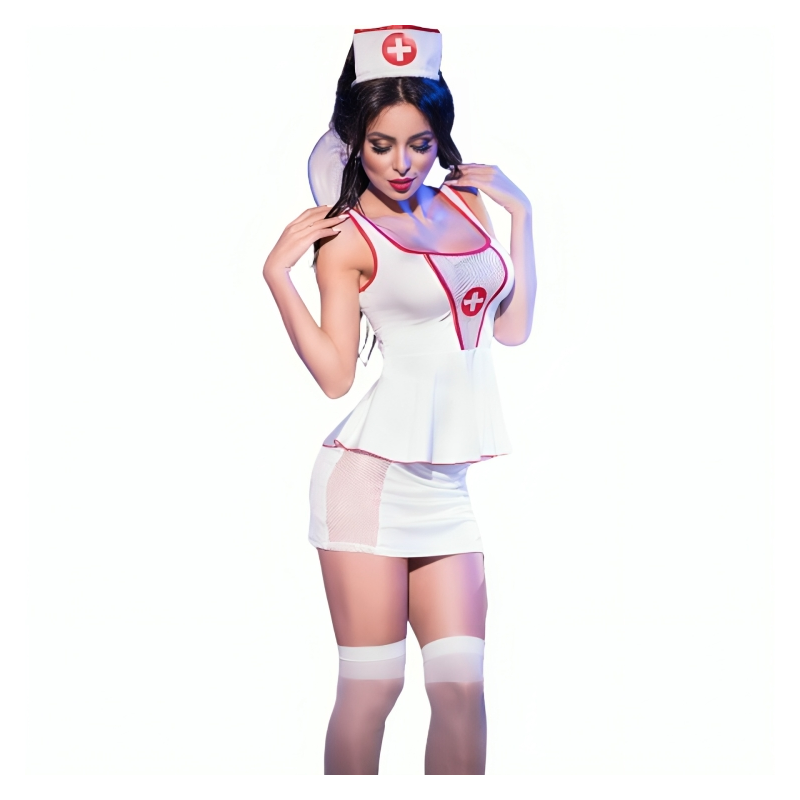 CHILIROSE - CR 4160 COSTUME NURSE TOP & SKIRT S/M CHILIROSE COSTUMES - 3