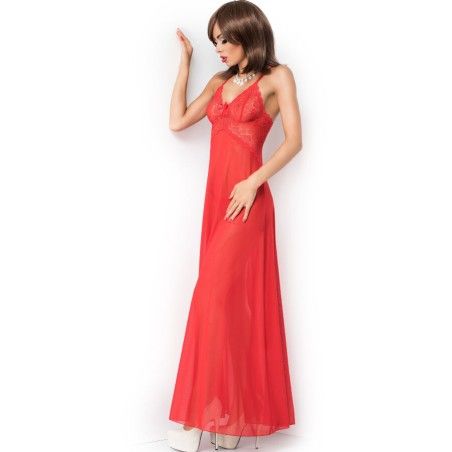 CHILIROSE - CR 3883 BABYDOLL LONG RED L/XL