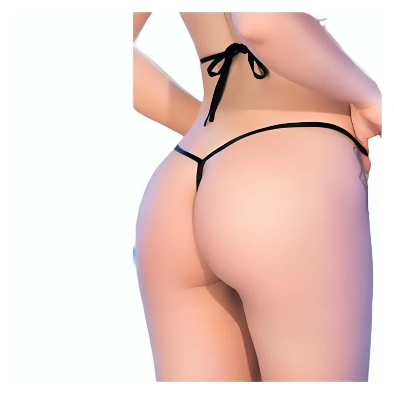 CHILIROSE - CR 4382 THONG BLACK S/M CHILIROSE PANTIES & THONGS - 2