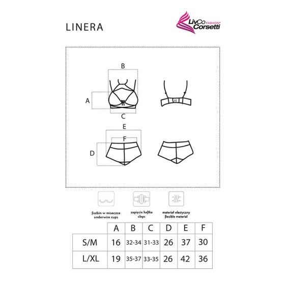 LIVCO CORSETTI FASHION - LINERA FOR THE SENSES COLLECTION BRA + PANTY BLACK LIVCO CORSETTI SETS - 5