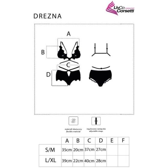 LIVCO CORSETTI FASHION - DREZNA LC 90733 BRA + PANTY BLACK LIVCO CORSETTI SETS - 5