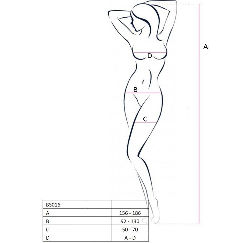 PASSION - WOMAN BS016 WHITE BODYSTOCKING ONE SIZE PASSION WOMAN BODYSTOCKINGS - 2