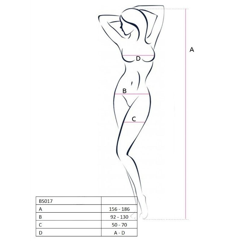 PASSION - WOMAN BS017 WHITE BODYSTOCKING ONE SIZE PASSION WOMAN BODYSTOCKINGS - 2