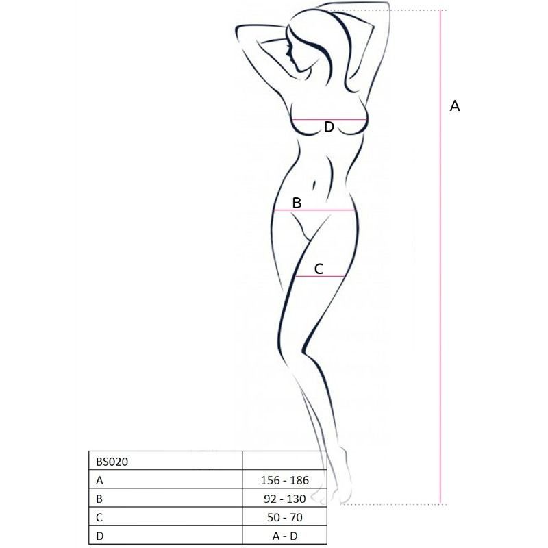 PASSION - WOMAN BS020 WHITE BODYSTOCKING ONE SIZE PASSION WOMAN BODYSTOCKINGS - 2