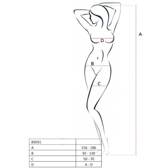 PASSION - WOMAN BS031 BODYSTOCKING BLACK ONE SIZE PASSION WOMAN BODYSTOCKINGS - 3