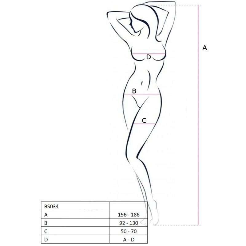 PASSION - WOMAN BS034 WHITE BODYSTOCKING ONE SIZE PASSION WOMAN BODYSTOCKINGS - 2