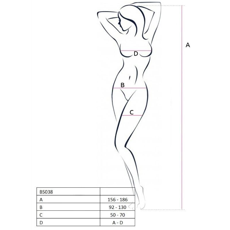 PASSION - WOMAN BS038 WHITE BODYSTOCKING ONE SIZE PASSION WOMAN BODYSTOCKINGS - 2