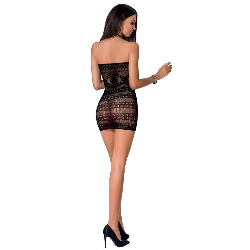 PASSION - WOMAN BS063 BLACK DRESS ONE SIZE PASSION WOMAN BODYSTOCKINGS - 2