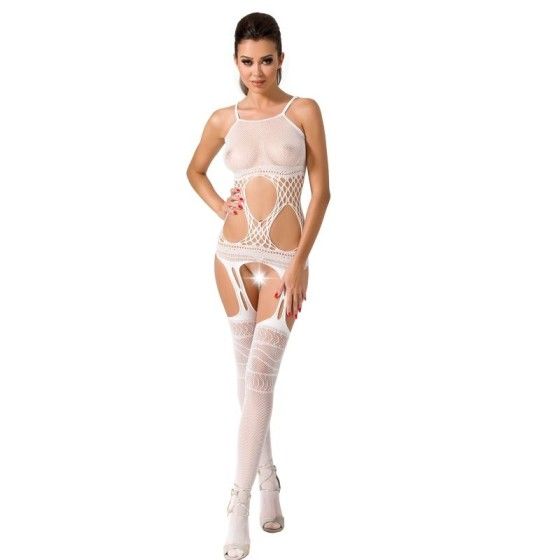 PASSION - WOMAN BS047 WHITE BODYSTOCKING ONE SIZE PASSION WOMAN BODYSTOCKINGS - 1