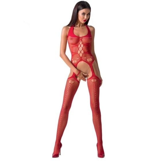 PASSION - WOMAN BS059 RED BODYSTOCKING ONE SIZE PASSION WOMAN BODYSTOCKINGS - 1