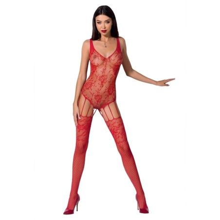 PASSION - WOMAN BS074 BODYSTOCKING ONE SIZE RED