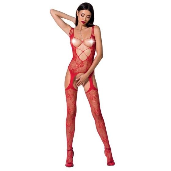 PASSION - WOMAN BS075 BODYSTOCKING ONE SIZE RED PASSION WOMAN BODYSTOCKINGS - 1
