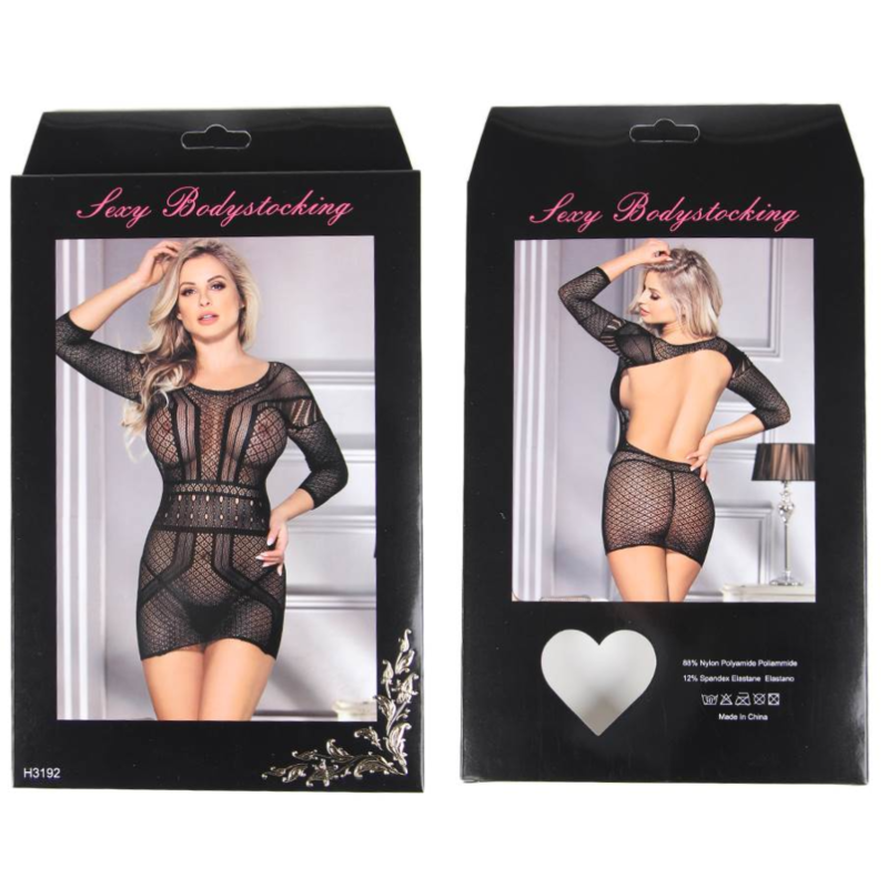 QUEEN LINGERIE - NET BODY DRESS S/L QUEEN LINGERIE - 4