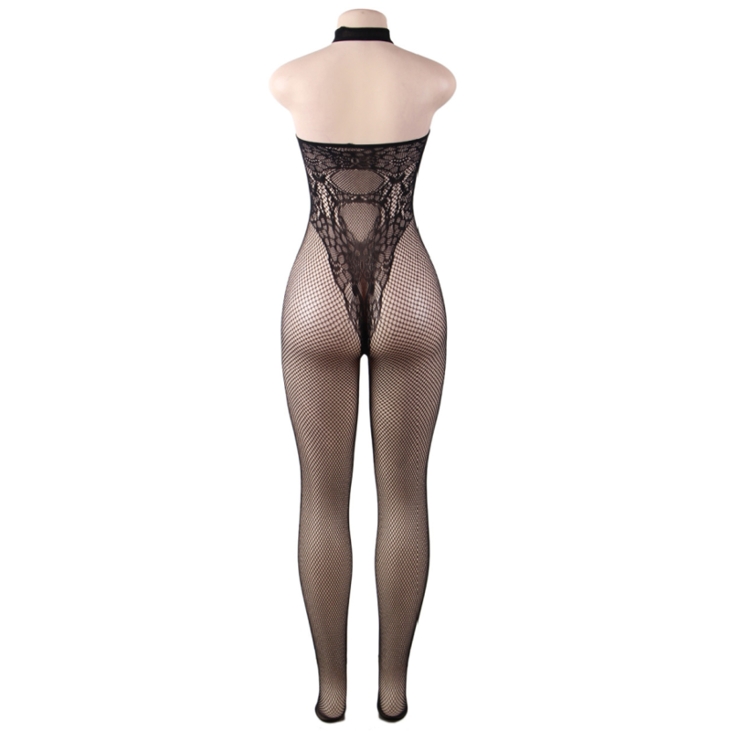 QUEEN LINGERIE - BARE BACK BODYSTOCKING S/L QUEEN LINGERIE - 3