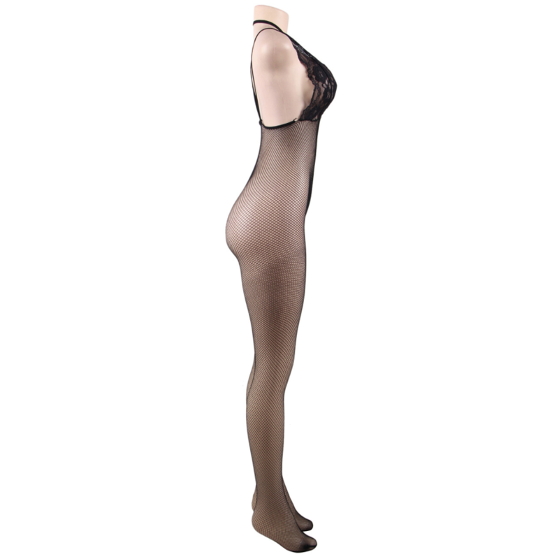 QUEEN LINGERIE - NET BODYSTOCKING WITH S/L OPENING QUEEN LINGERIE - 6