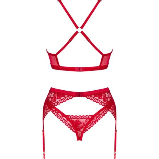 OBSESSIVE - LACELOVE SET THREE PIECES RED M/L OBSESSIVE SETS - 6