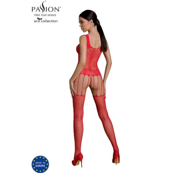 PASSION - ECO COLLECTION BODYSTOCKING ECO BS001 RED PASSION WOMAN BODYSTOCKINGS - 2