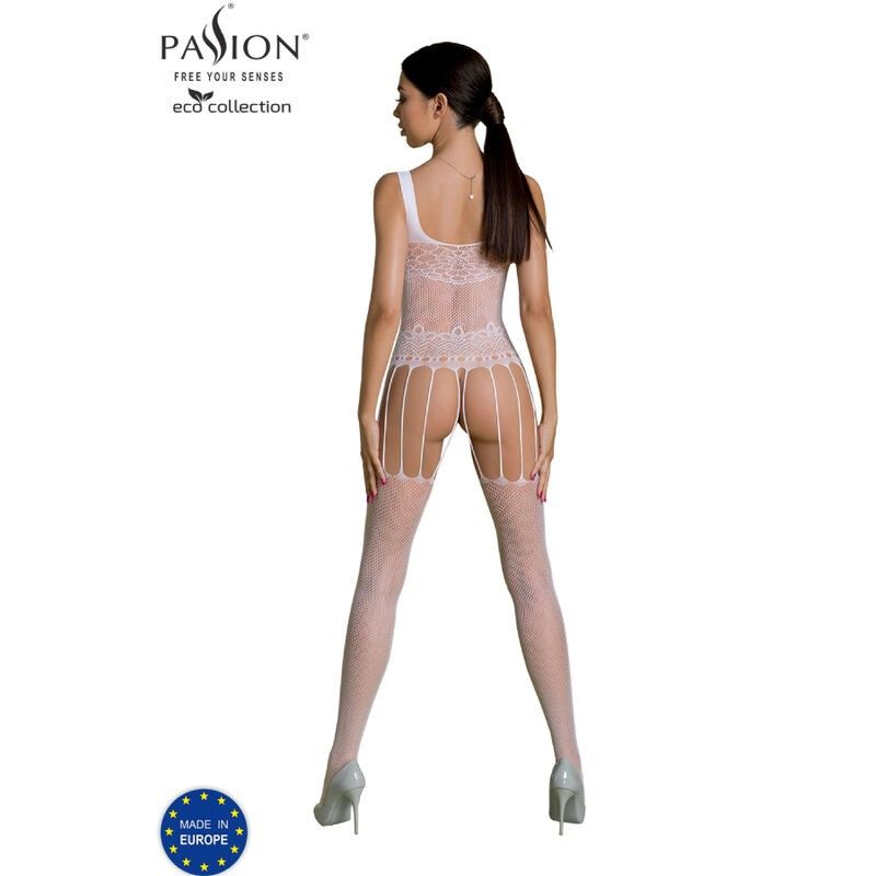 PASSION - ECO COLLECTION BODYSTOCKING ECO BS001 WHITE PASSION WOMAN BODYSTOCKINGS - 2