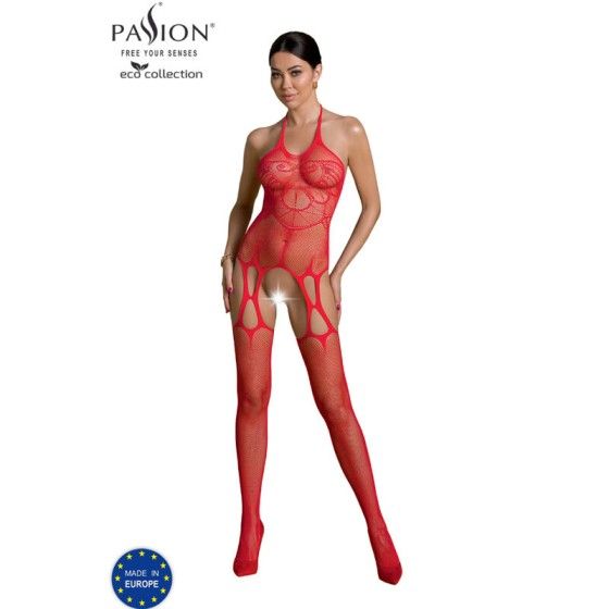 PASSION - ECO COLLECTION BODYSTOCKING ECO BS002 RED PASSION WOMAN BODYSTOCKINGS - 1