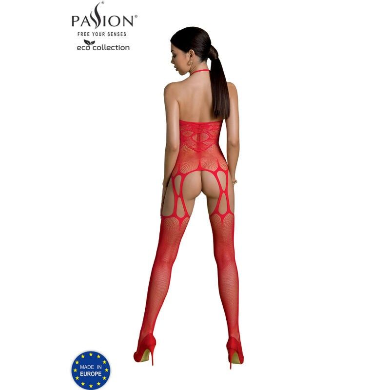 PASSION - ECO COLLECTION BODYSTOCKING ECO BS002 RED PASSION WOMAN BODYSTOCKINGS - 2