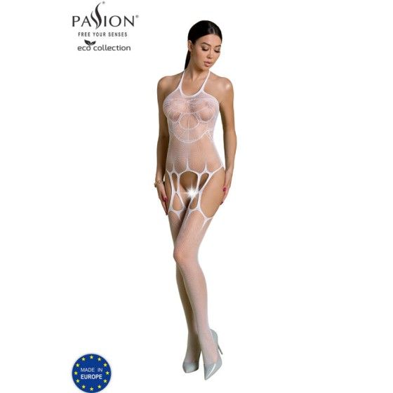 PASSION - ECO COLLECTION BODYSTOCKING ECO BS002 WHITE PASSION WOMAN BODYSTOCKINGS - 1