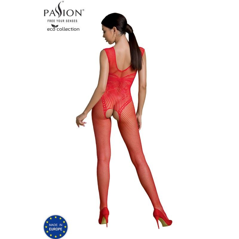 PASSION - ECO COLLECTION BODYSTOCKING ECO BS003 RED PASSION WOMAN BODYSTOCKINGS - 2