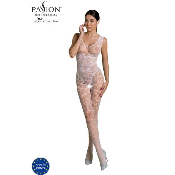 PASSION - ECO COLLECTION BODYSTOCKING ECO BS003 WHITE PASSION WOMAN BODYSTOCKINGS - 1