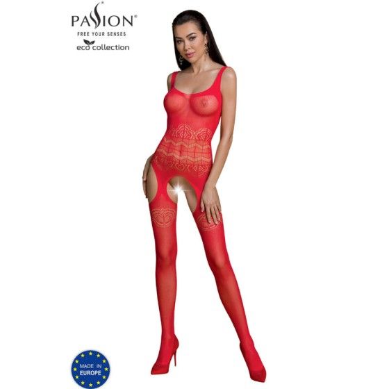 PASSION - ECO COLLECTION BODYSTOCKING ECO BS005 RED PASSION WOMAN BODYSTOCKINGS - 1