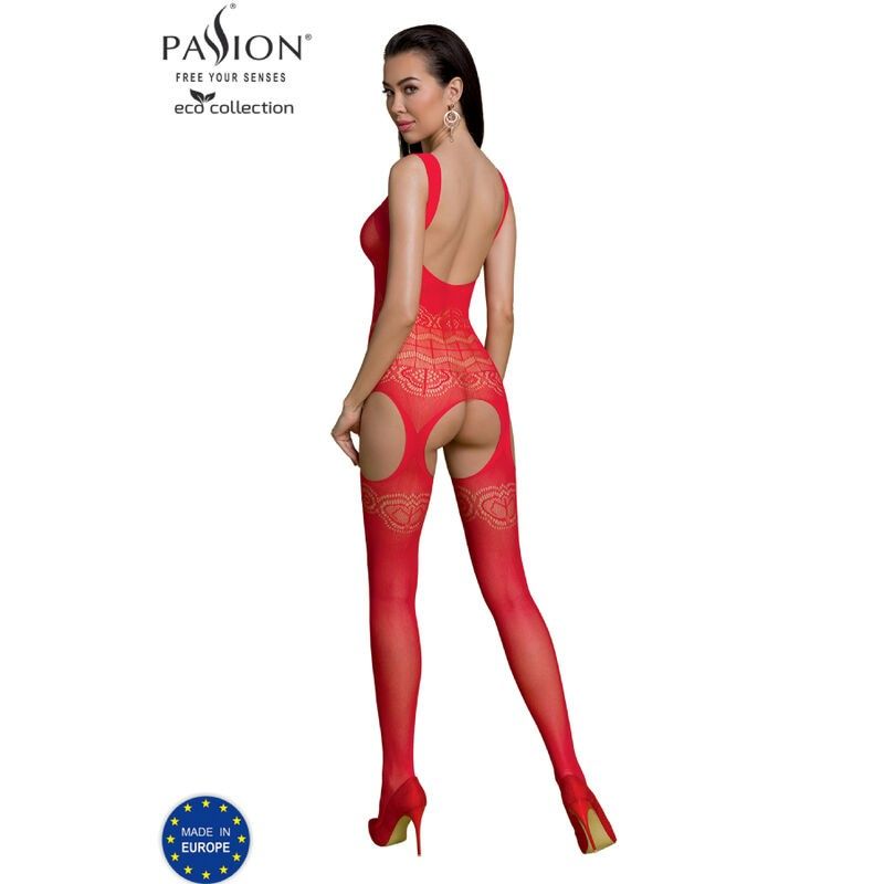 PASSION - ECO COLLECTION BODYSTOCKING ECO BS005 RED PASSION WOMAN BODYSTOCKINGS - 2