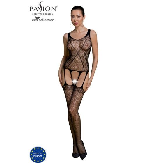 PASSION - ECO COLLECTION BODYSTOCKING ECO BS007 BLACK PASSION WOMAN BODYSTOCKINGS - 1