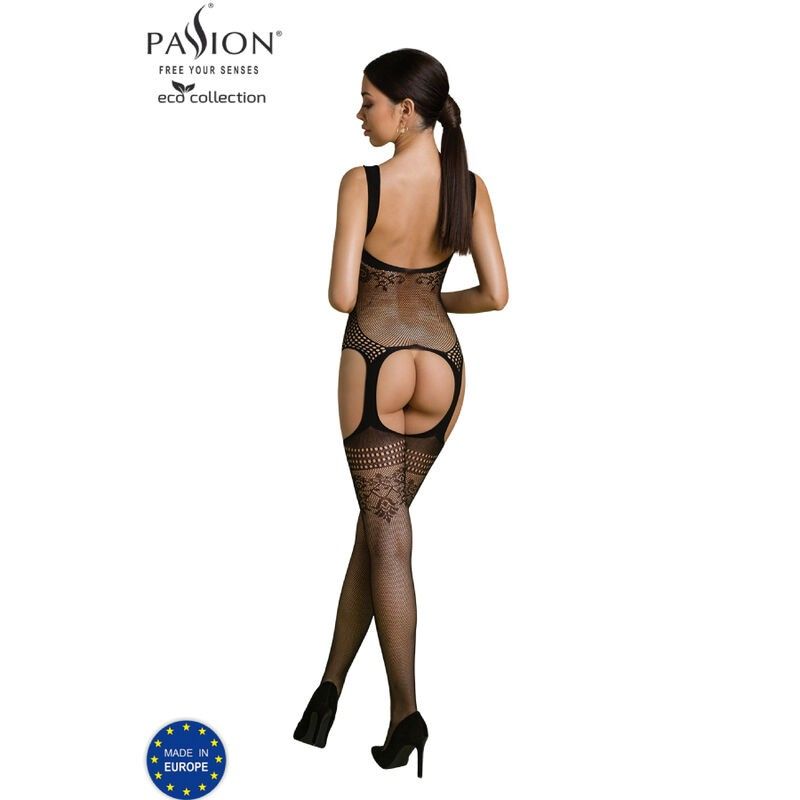 PASSION - ECO COLLECTION BODYSTOCKING ECO BS008 BLACK PASSION WOMAN BODYSTOCKINGS - 2