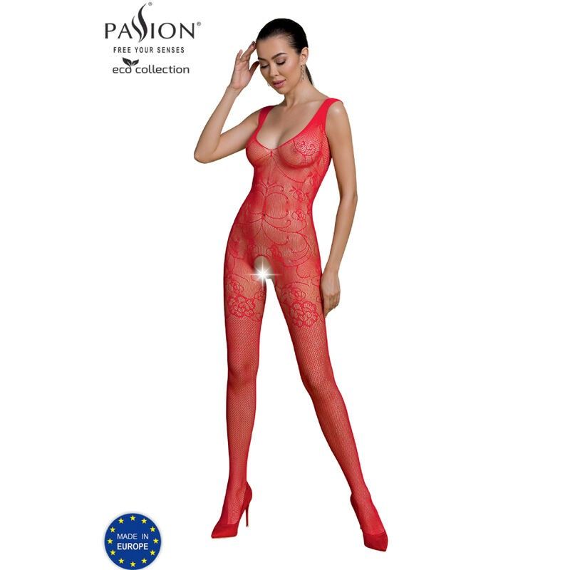PASSION - ECO COLLECTION BODYSTOCKING ECO BS012 RED PASSION WOMAN BODYSTOCKINGS - 1