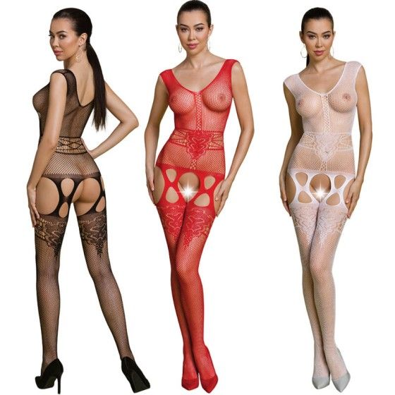 PASSION - ECO COLLECTION BODYSTOCKING ECO BS014 BLACK PASSION WOMAN BODYSTOCKINGS - 5