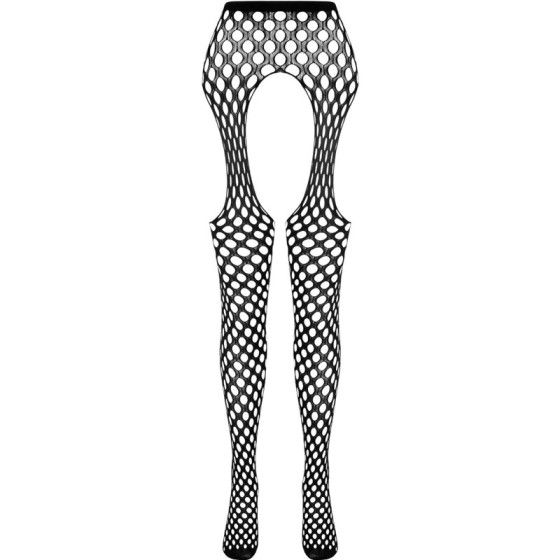 PASSION - ECO COLLECTION BODYSTOCKING ECO S003 BLACK PASSION WOMAN GARTER & STOCK - 3