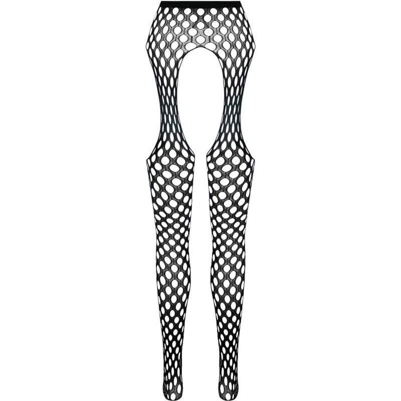 PASSION - ECO COLLECTION BODYSTOCKING ECO S003 BLACK PASSION WOMAN GARTER & STOCK - 4