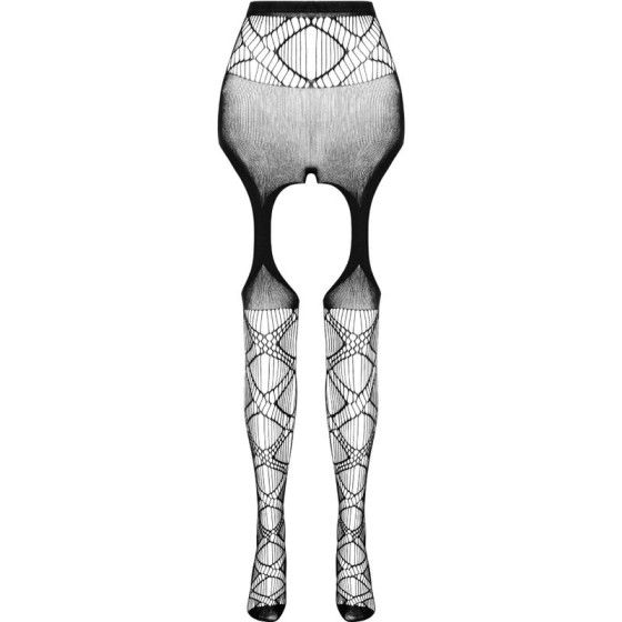 PASSION - ECO COLLECTION BODYSTOCKING ECO S005 BLACK PASSION WOMAN GARTER & STOCK - 3