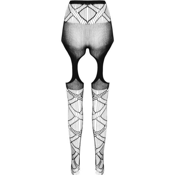 PASSION - ECO COLLECTION BODYSTOCKING ECO S005 BLACK PASSION WOMAN GARTER & STOCK - 4