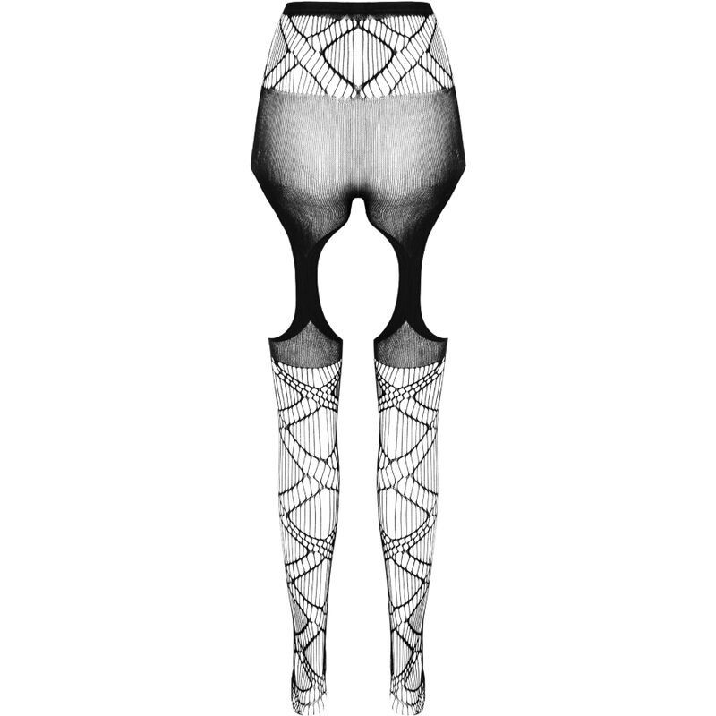 PASSION - ECO COLLECTION BODYSTOCKING ECO S005 BLACK PASSION WOMAN GARTER & STOCK - 4