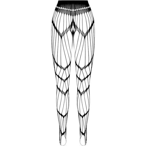 PASSION - ECO COLLECTION BODYSTOCKING ECO S006 BLACK PASSION WOMAN GARTER & STOCK - 4