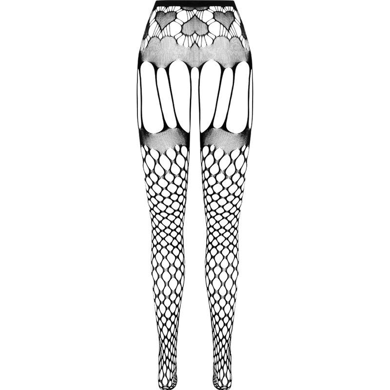 PASSION - ECO COLLECTION BODYSTOCKING ECO S009 WHITE PASSION WOMAN GARTER & STOCK - 4