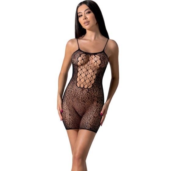 PASSION - BS096 BLACK BODYSTOCKING ONE SIZE PASSION WOMAN BODYSTOCKINGS - 1