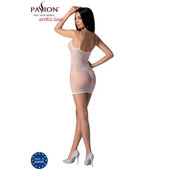 PASSION - BS096 WHITE BODYSTOCKING ONE SIZE PASSION WOMAN BODYSTOCKINGS - 4