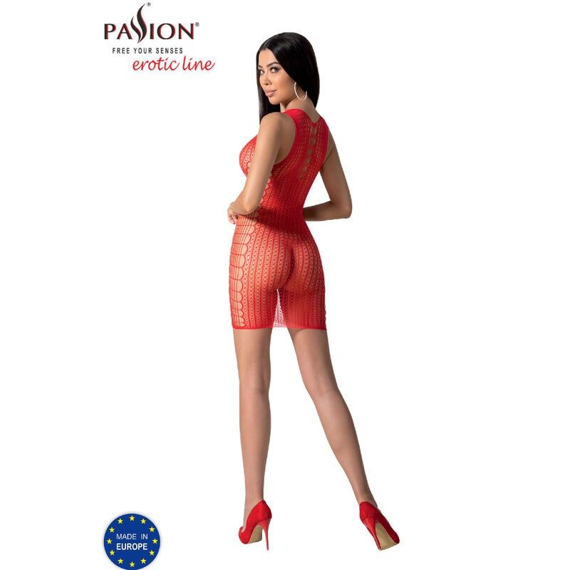 PASSION - BS097 RED BODYSTOCKING ONE SIZE PASSION WOMAN BODYSTOCKINGS - 4