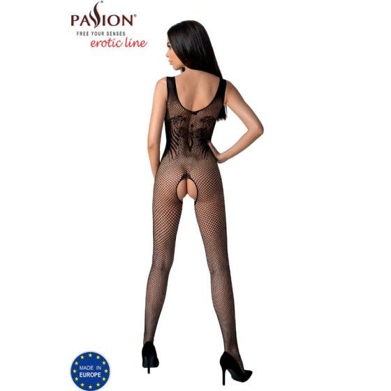 PASSION - BS098 BLACK BODYSTOCKING ONE SIZE PASSION WOMAN BODYSTOCKINGS - 4