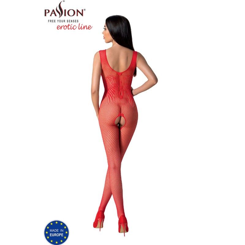 PASSION - BS098 RED BODYSTOCKING ONE SIZE PASSION WOMAN BODYSTOCKINGS - 4